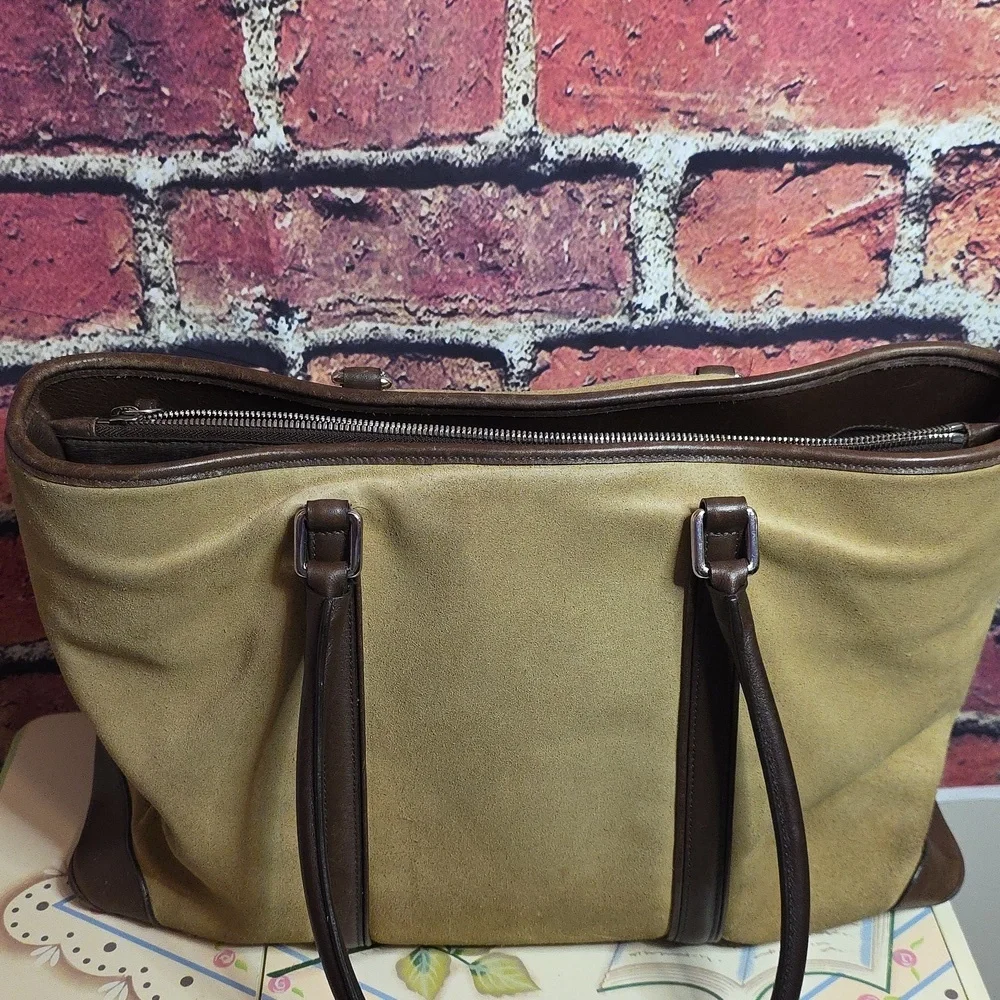 Coach Vintage   2003 Hamptons  HUGE Suede Tote 5121 Y2k